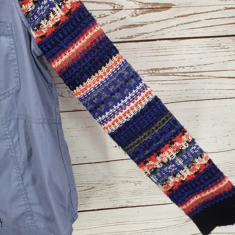 Free People Women's Fair Isle Sweater Knit Sleeve Top Size Medium